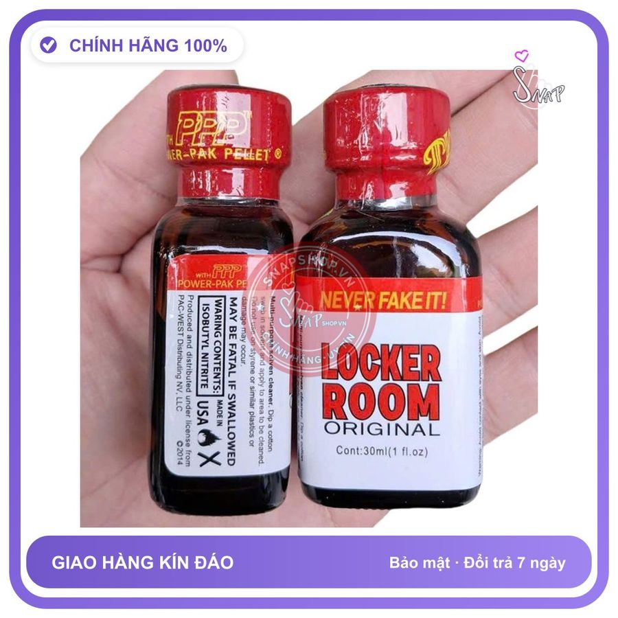 Popper Locker Room Original 30ml PWD chính hãng - chai 30ml, hương dịu không nồng, hàng chuẩn nhập khẩu - giao hàng che tên kín đáo