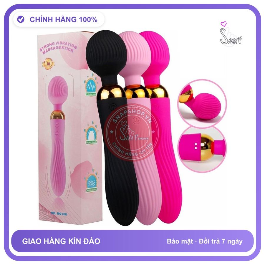 Chày Rung Hai Đầu 18 Chế Độ Cho Nữ chính hãng - 18 chế độ rung, sạc usb, silicone mềm mại - giao hàng che tên kín đáo