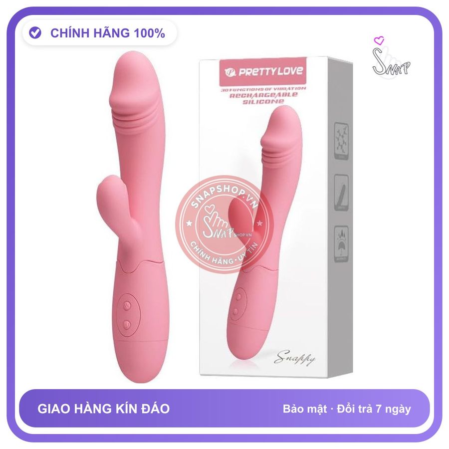 Dương Vật Giả Pretty Love Snappy Sạc chính hãng - 30 chế độ rung, sạc USB, silicone mềm - giao hàng che tên kín đáo
