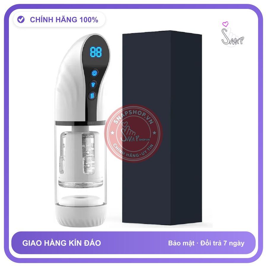 Máy Tonardo Tự Động Đa Chức Năng Thụt, Xoay Hút chính hãng - chất liệu an toàn cho da, dễ vệ sinh, êm ái khi dùng - giao hàng che tên kín hàng có sẵn