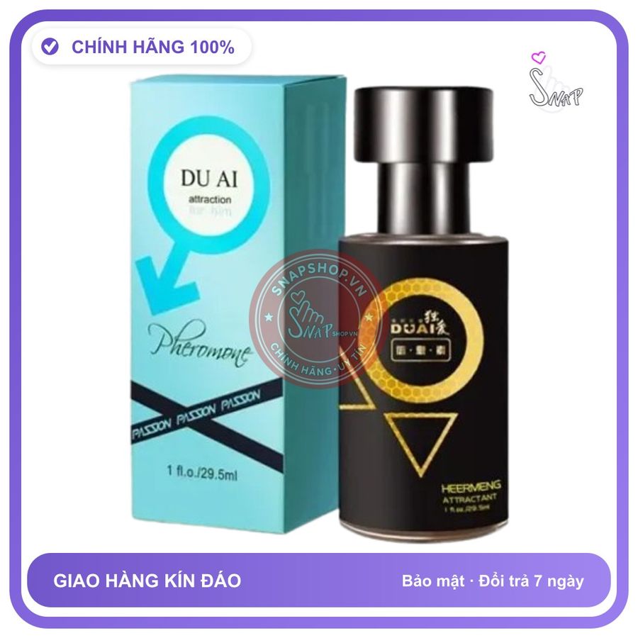 Nước Hoa Tình Yêu Duai Atraction For Him – Chai 29.5ml chính hãng - chất liệu an toàn cho da, dễ vệ sinh, êm ái khi dùng - giao hàng che hàng có sẵn