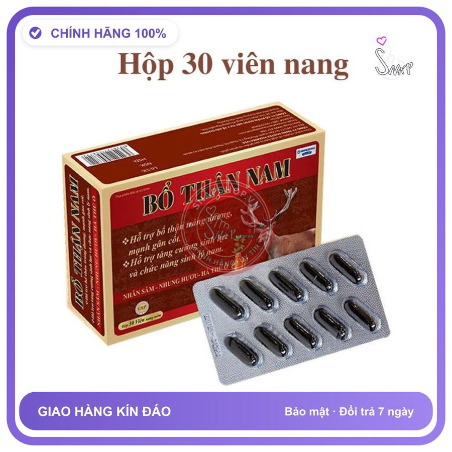 Viên Uống Bổ Thận Nam Tăng Cường Sinh Lý, Hộp 30 Viên chính hãng - hỗ trợ tăng cường sinh lý, thành phần thiên nhiên, hàng chuẩn nguồn hàng có sẵn