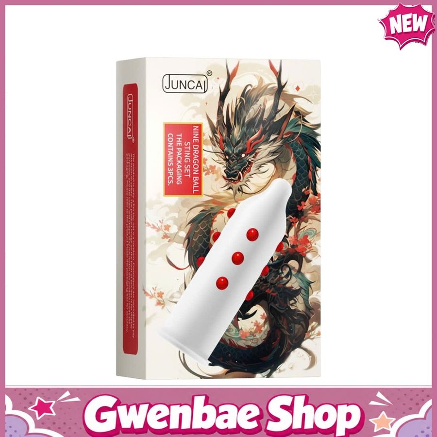 Bao cao su cấp 9 bi Juncai Nine Dragon Ball - Hộp 3 cái