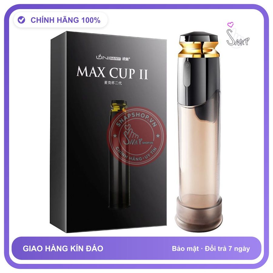 Máy Tập Dương Vật Unimat Max Cup II Hút chính hãng - sạc USB, chất liệu an toàn cho da, dễ vệ sinh - giao hàng che tên kín hàng có sẵn