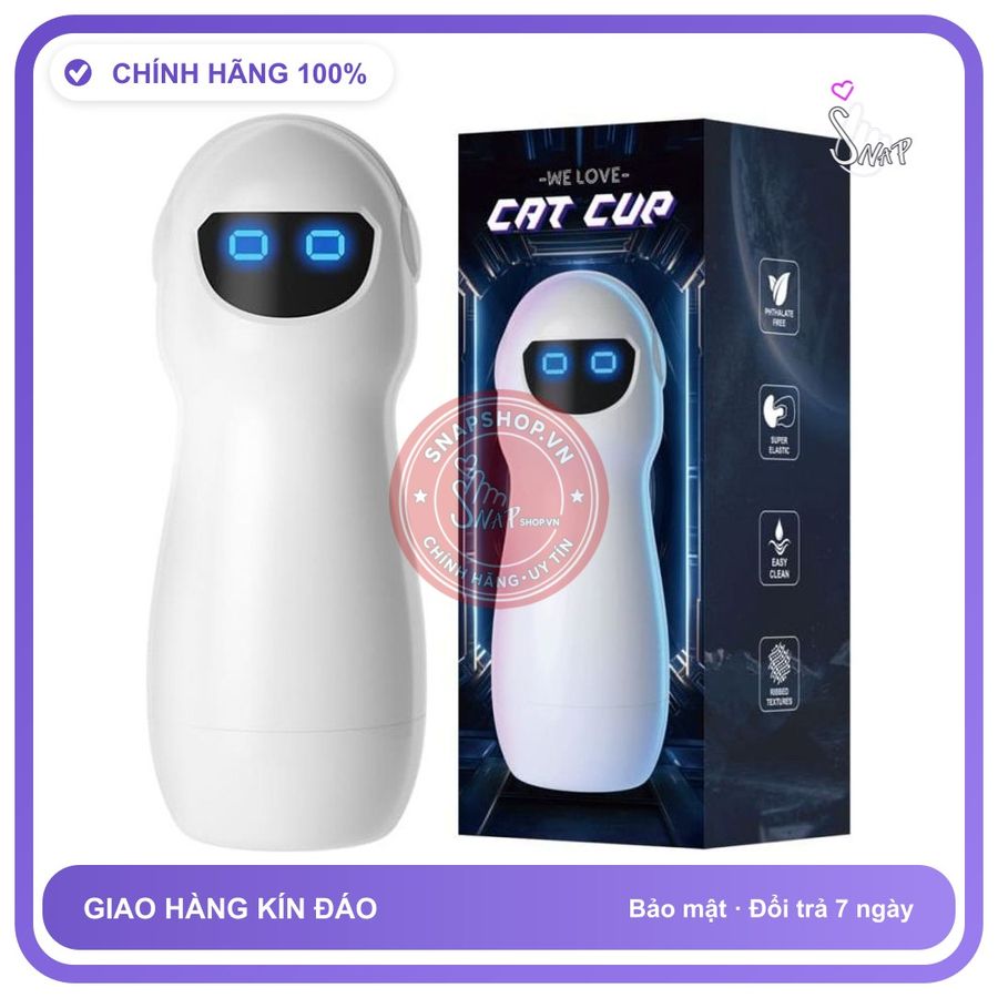 Cốc Mắt Mèo – Giải Tỏa Sinh chính hãng - sạc USB, silicone y tế, chất liệu an toàn cho da - giao hàng che tên kín hàng có sẵn