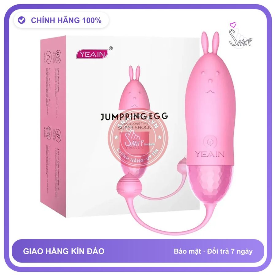 Trứng Rung Siêu Kích Thích Yeain Tai Thỏ Với chính hãng - 10 chế độ rung, sạc USB, silicone cao cấp - giao hàng che tên kín đáo