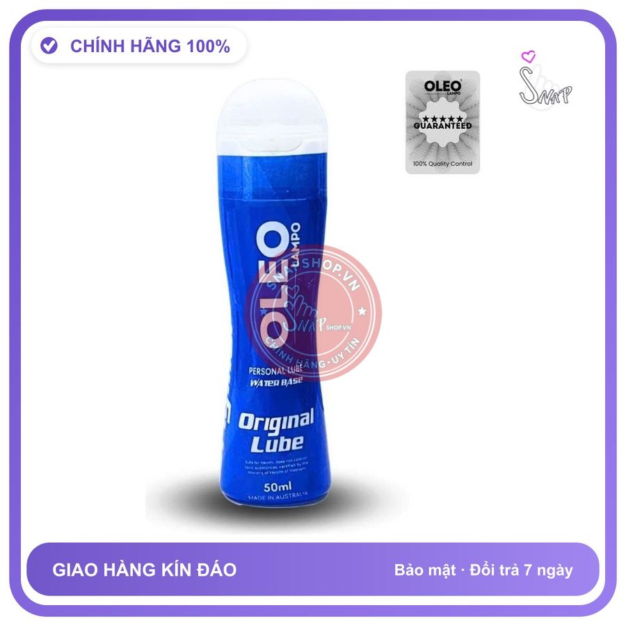 Gel Bôi Trơn Oleo Lampo Original 50ml chính hãng - gốc nước không dính rít, dung tích 50ml, dịu nhẹ an toàn cho da - giao hàng che tên kín đáo