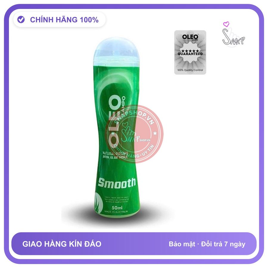 Gel Bôi Trơn Nha Đam Oleo Lampo Smooth Giảm Đau Rát chính hãng - gốc nước không dính rít, dịu nhẹ an toàn, có dưỡng ẩm - giao hàng che tên kín đáo
