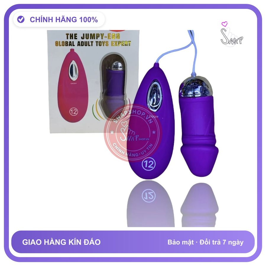 Trứng Rung Tình Yêu Nhiều Chế Độ Rung chính hãng - sạc USB, điều khiển từ xa, silicone mềm mại - giao hàng che tên kín đáo