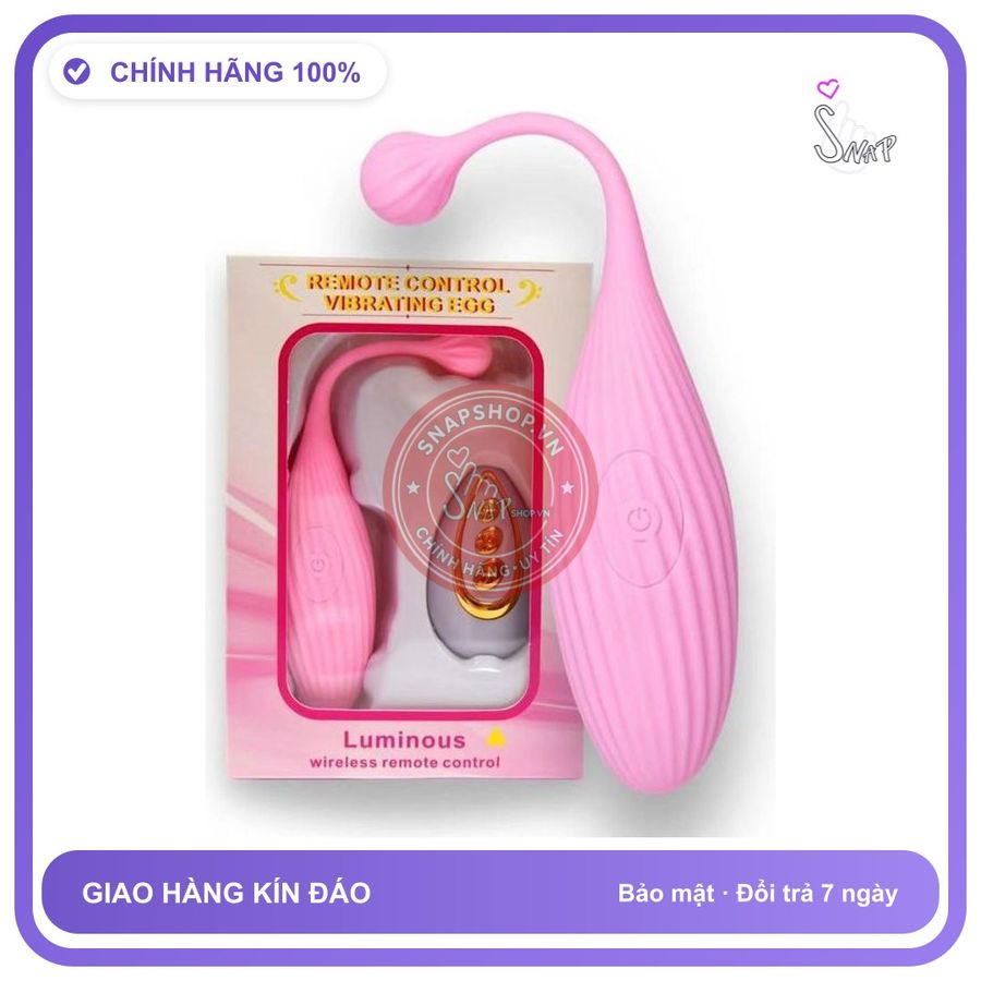 Trứng Rung Tình Yêu Nòng Nọc Rung Mạnh Mẽ Có Điều Khiền chính hãng - sạc USB, điều khiển từ xa, silicone cao cấp - giao hàng che tên kín đáo