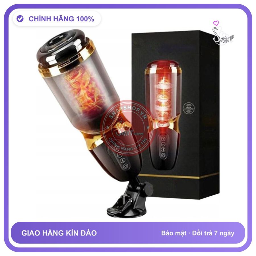 Máy rung nhấp chuyển động đẩy tới và lui Cho Nam 10 Chế Độ Xoay Thụt chính hãng - 10 chế độ rung, sạc USB, rung nhấp chuyển động đẩy tới và lui tự động - giao hàng che tên kín đáo