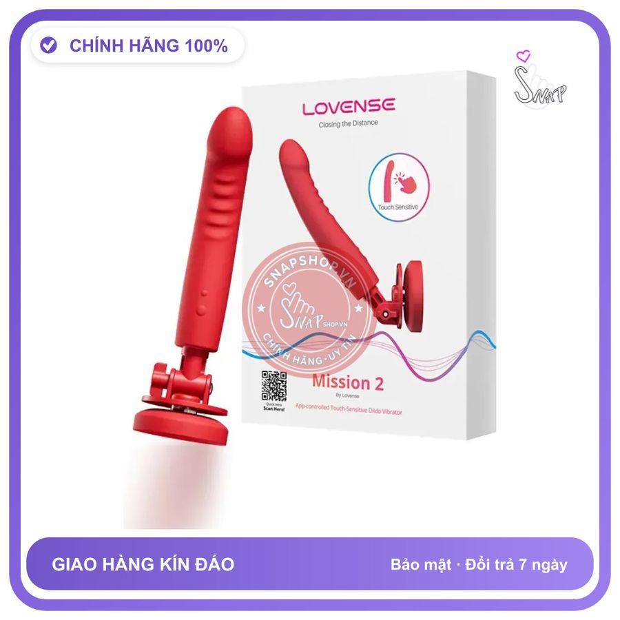 Dương Vật Giả Lovense Mission 2 Thông Minh Kết Nối App chính hãng - chất liệu an toàn cho da, dễ vệ sinh, êm ái khi dùng - giao hàng che tên kín đáo