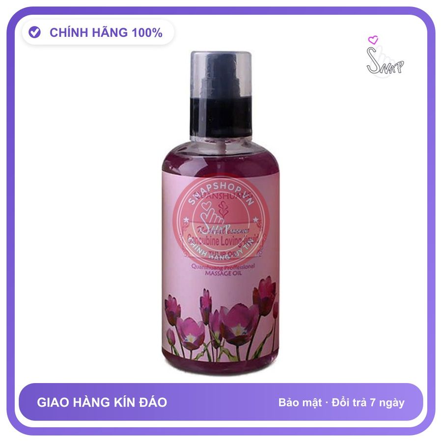 Tinh Dầu Massage Quanshuang Hương Tulip Thư Giãn Kích Thích Chai 300ml chính hãng - dung tích 300ml, dịu nhẹ an toàn, có dưỡng ẩm - giao hàng che tên kín đáo