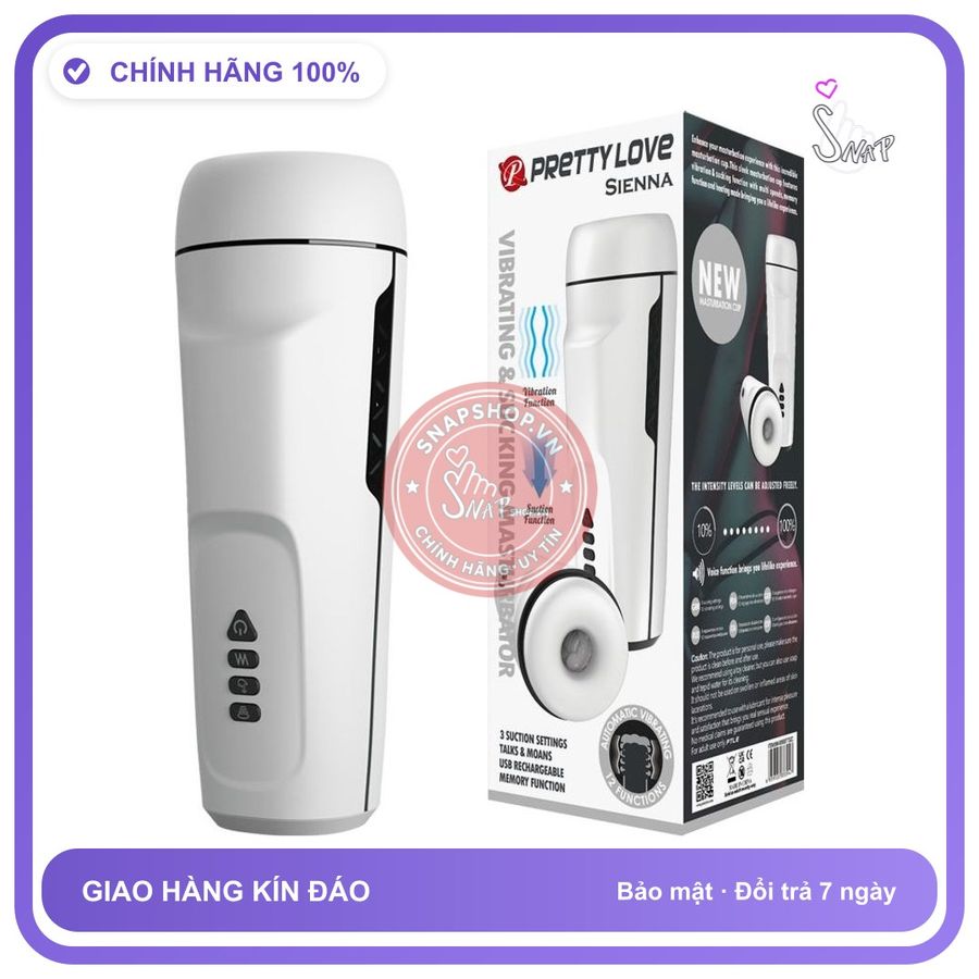 Máy PrettyLove SIENNA Rung Hút Co Bóp chính hãng - 12 chế độ rung, sạc USB, rung êm không tiếng động - giao hàng che tên kín đáo