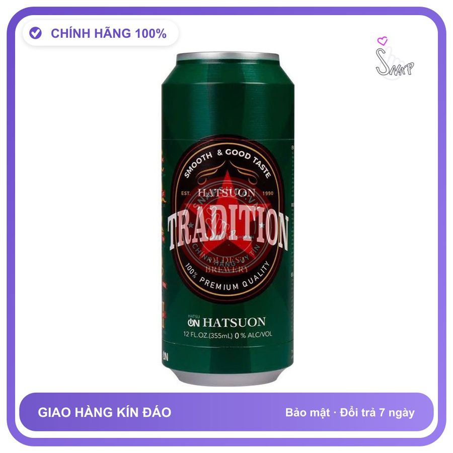 Cốc Ngụy Trang Lon Bia Tradition chính hãng - chất vải mềm mát, đường may tỉ mỉ, tôn dáng quyến rũ - giao hàng che tên kín đáo