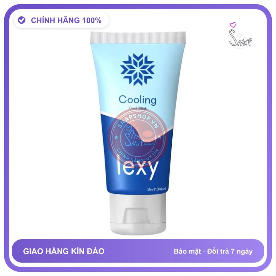 Gel Bôi Trơn Lexy Cooling Bạc Hà Mát Lạnh Chai 55ml chính hãng - gốc nước không dính rít, dung tích 55ml, dịu nhẹ an toàn - giao hàng che tên kín đáo
