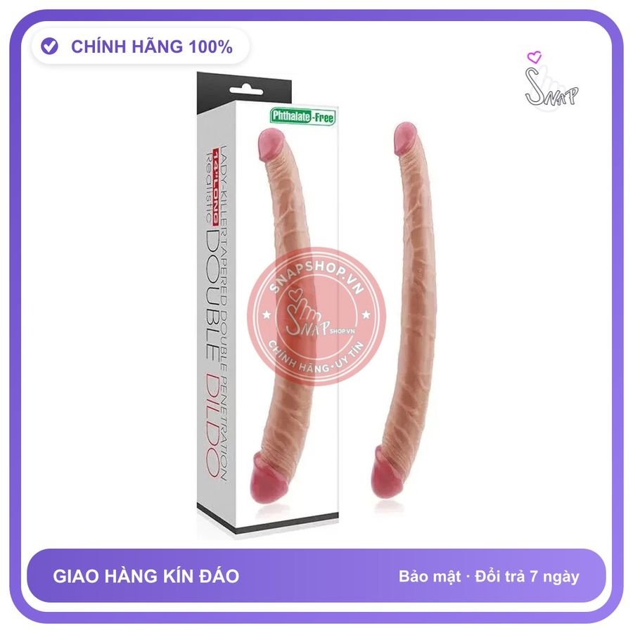 Dương Vật Giả 2 Đầu Silicone Lovetoy Double Dildo chính hãng - sạc USB, silicone cao cấp, chất liệu an toàn cho da - giao hàng che tên kín đáo