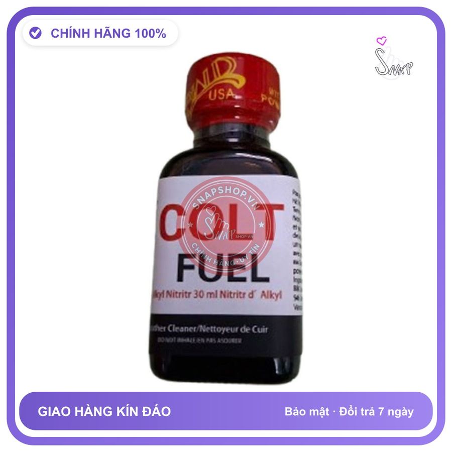 Popper Colt Fuel 30ml chính hãng - chai 30ml, hương dịu không nồng, hàng chuẩn nhập khẩu - giao hàng che tên kín đáo