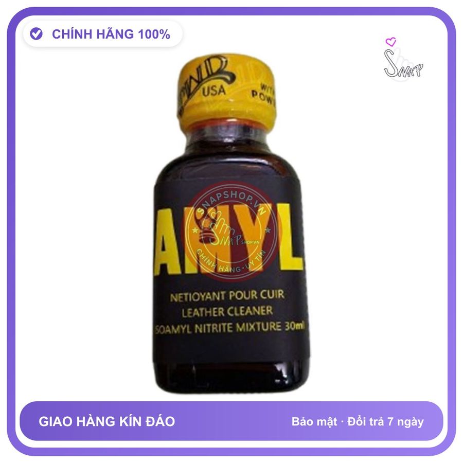 Poppers Amyl 30ml chính hãng - chai 30ml, hương dịu không nồng, hàng chuẩn nhập khẩu - giao hàng che tên kín đáo