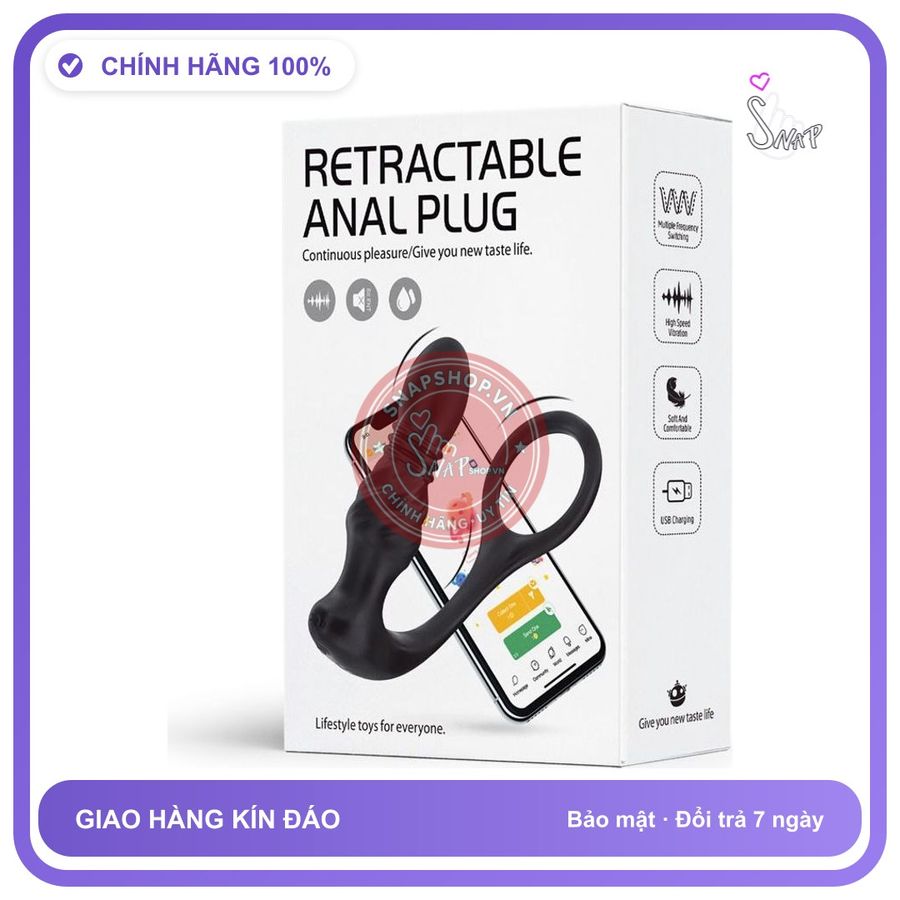 Máy Mát Xa Tuyến Tiền Liệt rung nhấp chuyển động đẩy tới và lui Thông Minh chính hãng - 10 chế độ rung, rung nhấp chuyển động đẩy tới và lui tự động, silicone mềm - giao hàng che tên kín đáo
