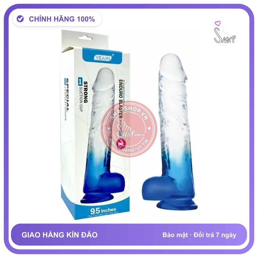 Dương Vật Giả Yeain Gắn Tường Trong Suốt ENDURO chính hãng - sạc USB, rung êm không tiếng động, chống nước - giao hàng che tên kín đáo