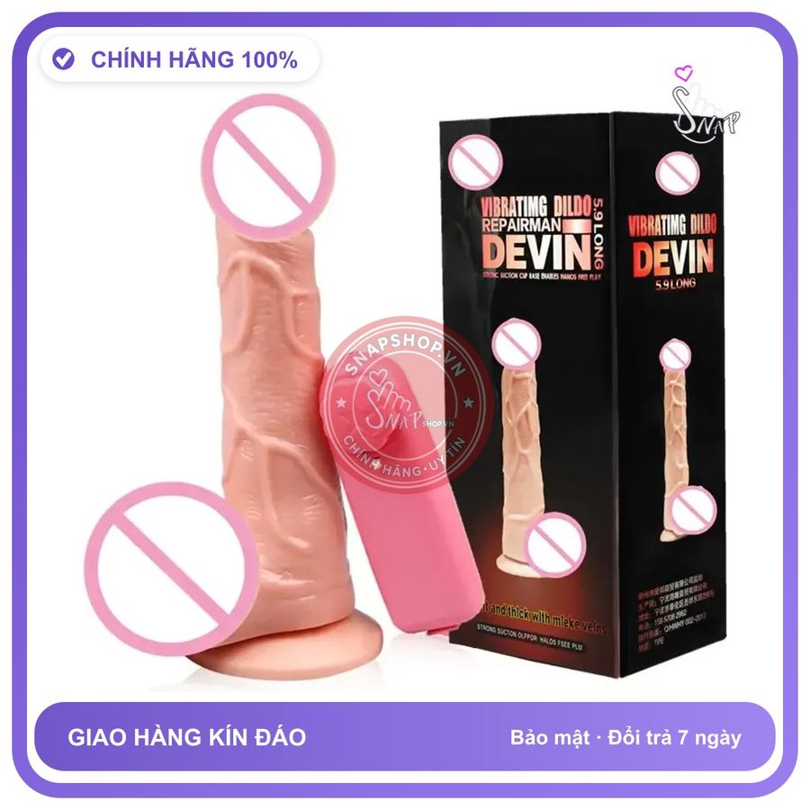 Dương Vật Giả Mini Devin 5.9 Rung Cực Đỉnh chính hãng - 20 chế độ rung, chất liệu an toàn cho da, dễ vệ sinh - giao hàng che tên kín đáo