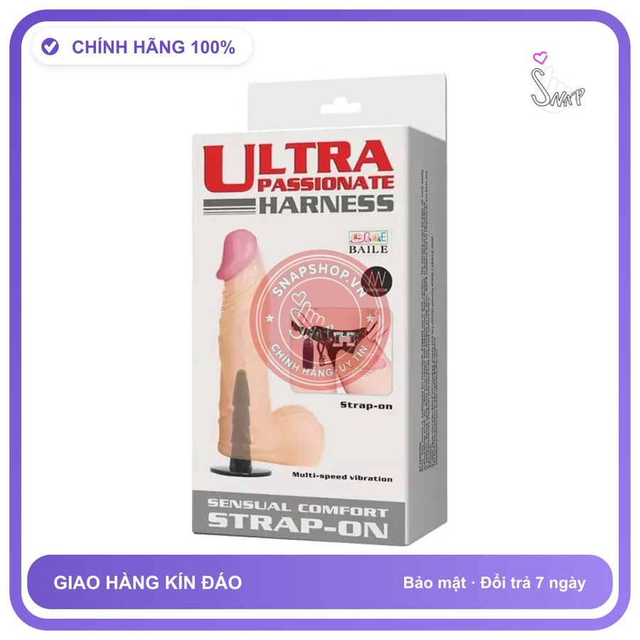Dương Vật Giả Dây Đeo Ultra Passionate Harness Sensual Comfort Strap-On chính hãng - chất liệu an toàn cho da, dễ vệ sinh, êm ái khi dùng - giao hàng che tên kín đáo