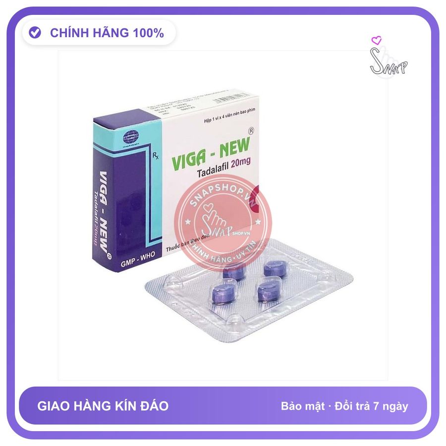 Thuốc Cường Dương Viga New 20mg chính hãng - chất liệu an toàn cho da, dễ vệ sinh, êm ái khi dùng - giao hàng che tên kín đáo
