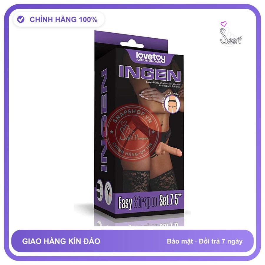 Đai Đeo Dương Vật Chính Hãng Lovetoy Ingen - chất liệu an toàn cho da, dễ vệ sinh, êm ái khi dùng - giao hàng che tên kín đáo