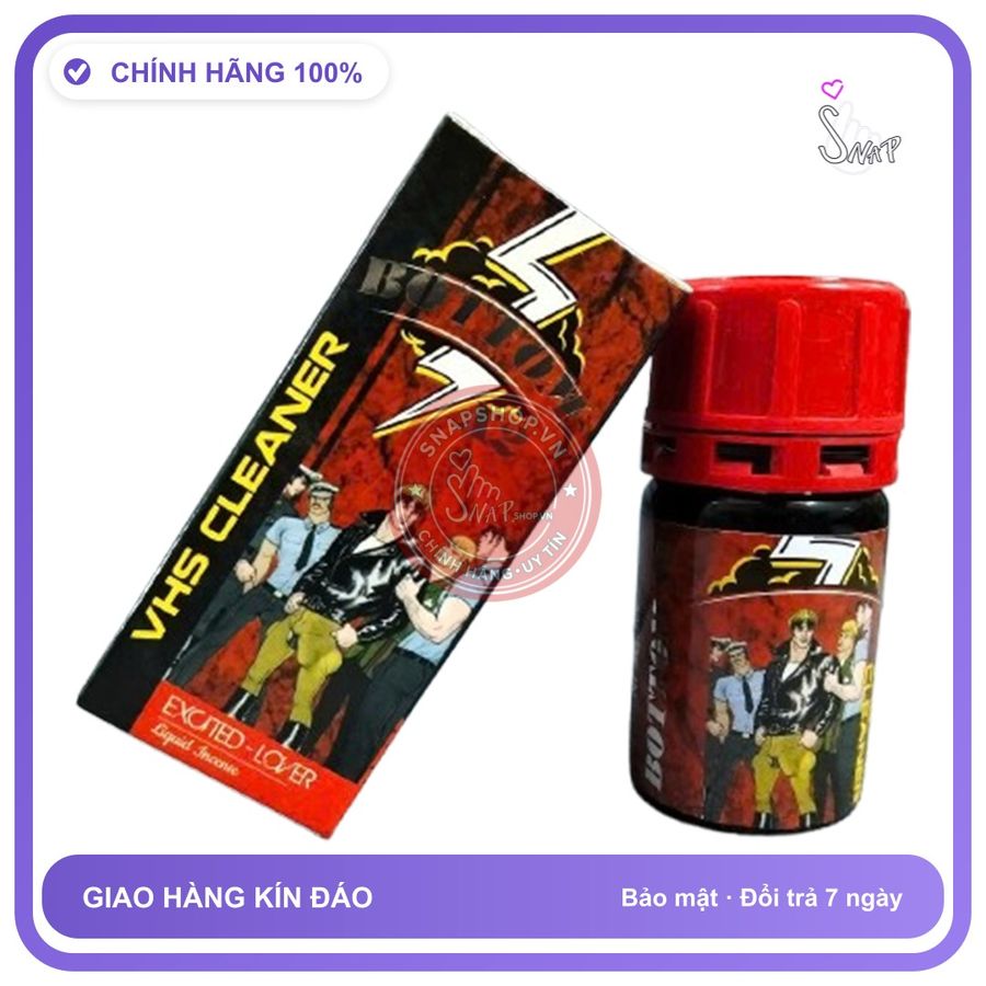 Popper VHS Cleaner Bottom X2 40ml Chai Tròn Chính Hãng Cho Bot - chai 40ml, hương dịu không nồng, hàng chuẩn nhập khẩu - giao hàng che tên kín đáo