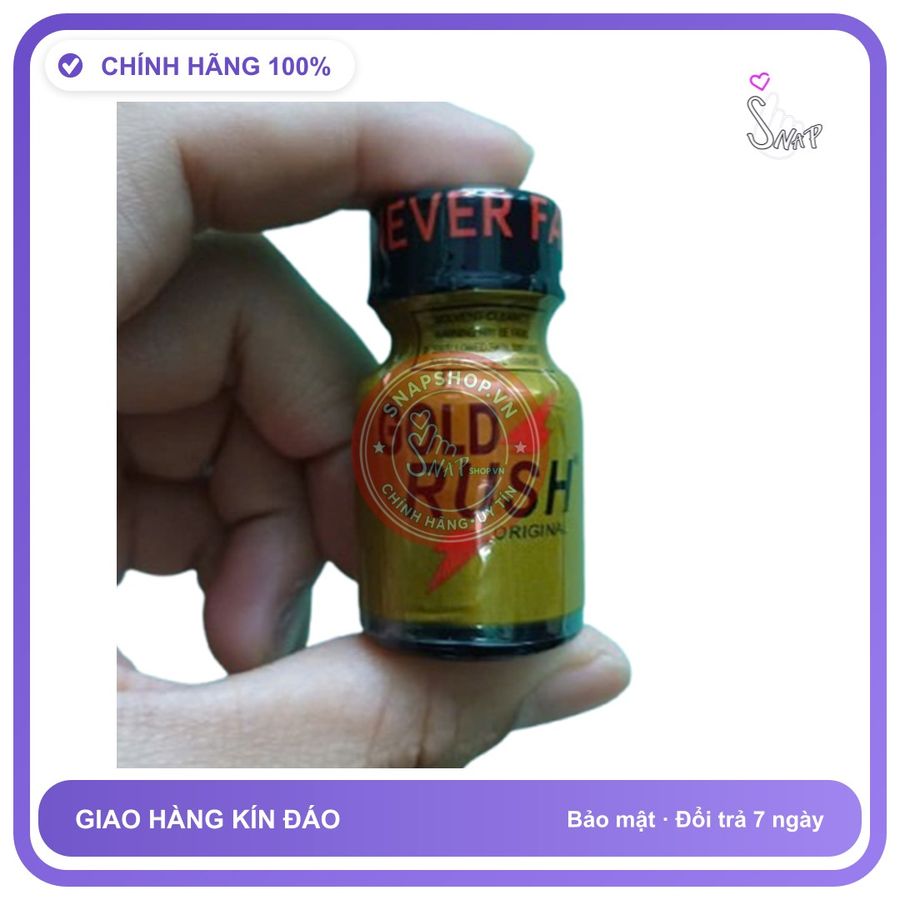 Popper Gold Rush Original Red 10ml Chính Hãng Mỹ USA PWD - chai 10ml, hương dịu không nồng, hàng chuẩn nhập khẩu - giao hàng che tên kín đáo