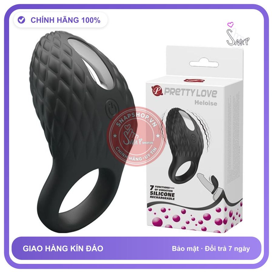 Vòng Rung Dương Vật Pretty Love Heloise Cứu Cánh Cho Phái Mạnh chính hãng - silicone mềm, chất liệu an toàn cho da, dễ vệ sinh - giao hàng che tên kín đáo