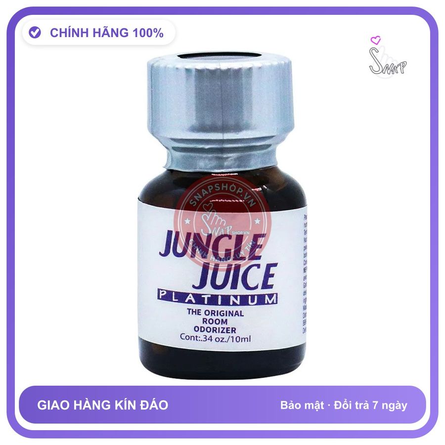 Chai Hít Tăng Khoái Cảm Popper Juice Platinum 10ml chính hãng - chai 10ml, hương dịu không nồng, hàng chuẩn nhập khẩu - giao hàng che tên kín đáo