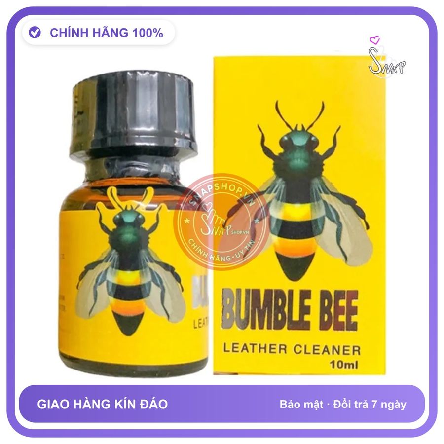 Chai Hít Tăng Kích Thích Popper Bumble Bee Chai 10ml chính hãng - hương dịu không nồng, hàng chuẩn nhập khẩu, nắp kín không bay hơi - giao hàng che tên kín đáo
