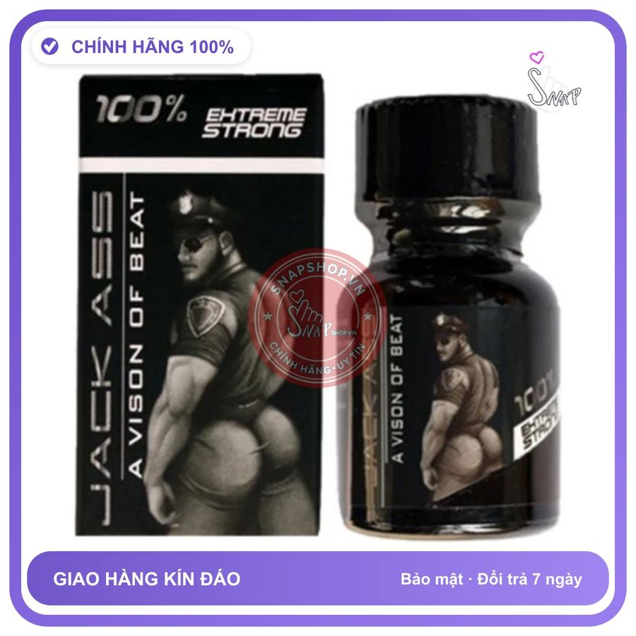 Popper Jack Ass 10ml Mạnh Mẽ Cho Cả Top Và Bot chính hãng - chai 10ml, không nhức đầu, hàng chuẩn nhập khẩu - giao hàng che tên kín đáo