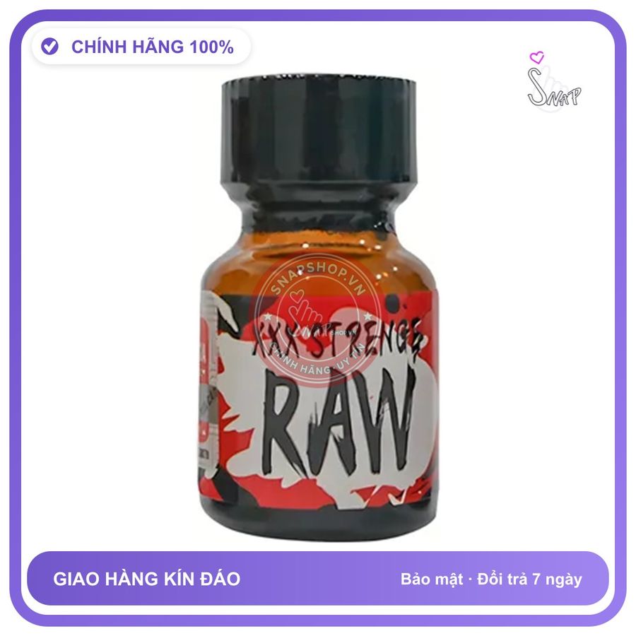Popper Strenge Raw 10ml Chính Hãng Mỹ USA PWD - chai 10ml, hương dịu không nồng, hàng chuẩn nhập khẩu - giao hàng che tên kín đáo