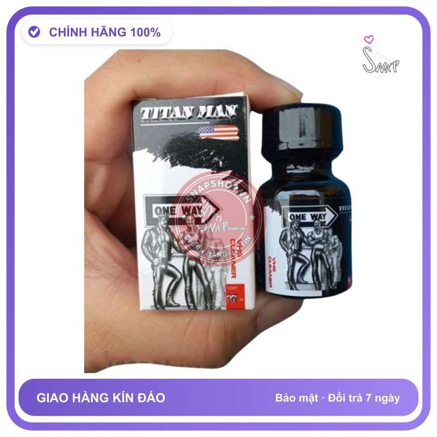 Popper Titanmen Trắng 10ml Chính Hãng - chai 10ml, hương dịu không nồng, hàng chuẩn nhập khẩu - giao hàng che tên kín đáo