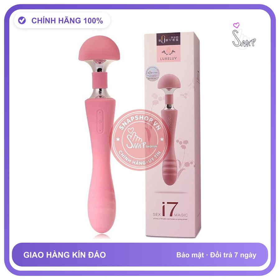 Chày Rung LUXELUV I7 MAGIC Massage 2 Đầu chính hãng - silicone cao cấp, chất liệu an toàn cho da, dễ vệ sinh - giao hàng che tên kín đáo