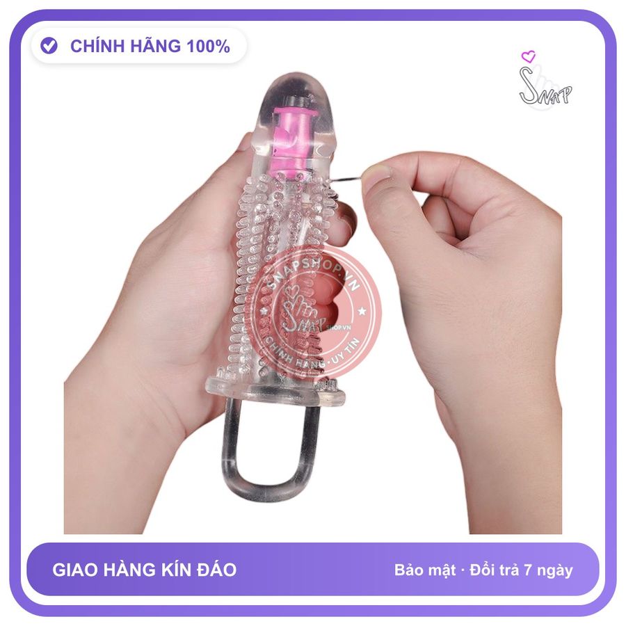 Bao Cao Su Đôn Dên Gai Rung Đầu Có chính hãng - có gai nổi, ôm sát cảm giác thật, chất liệu latex an toàn - giao hàng che tên kín đáo