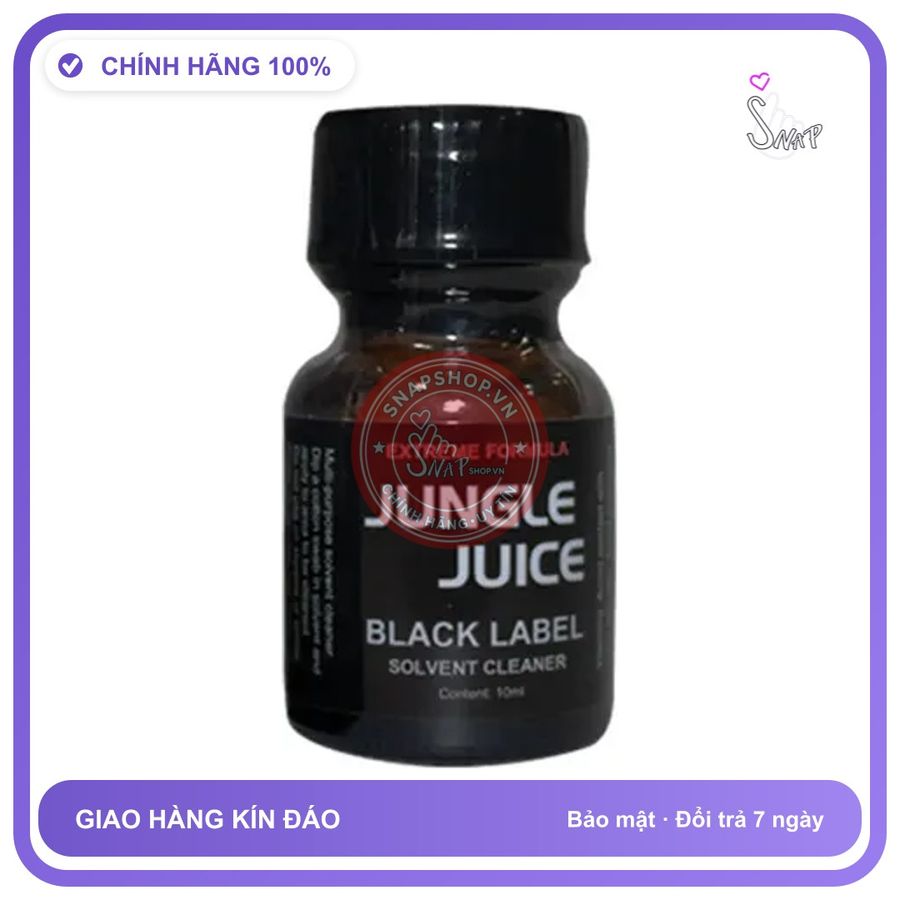 Chai Hít Popper Hỗ Trợ Tăng Khoái Cảm Jungle Juice Black Label chính hãng - hương dịu không nồng, hàng chuẩn nhập khẩu, nắp kín không bay hơi - giao hàng che tên kín đáo