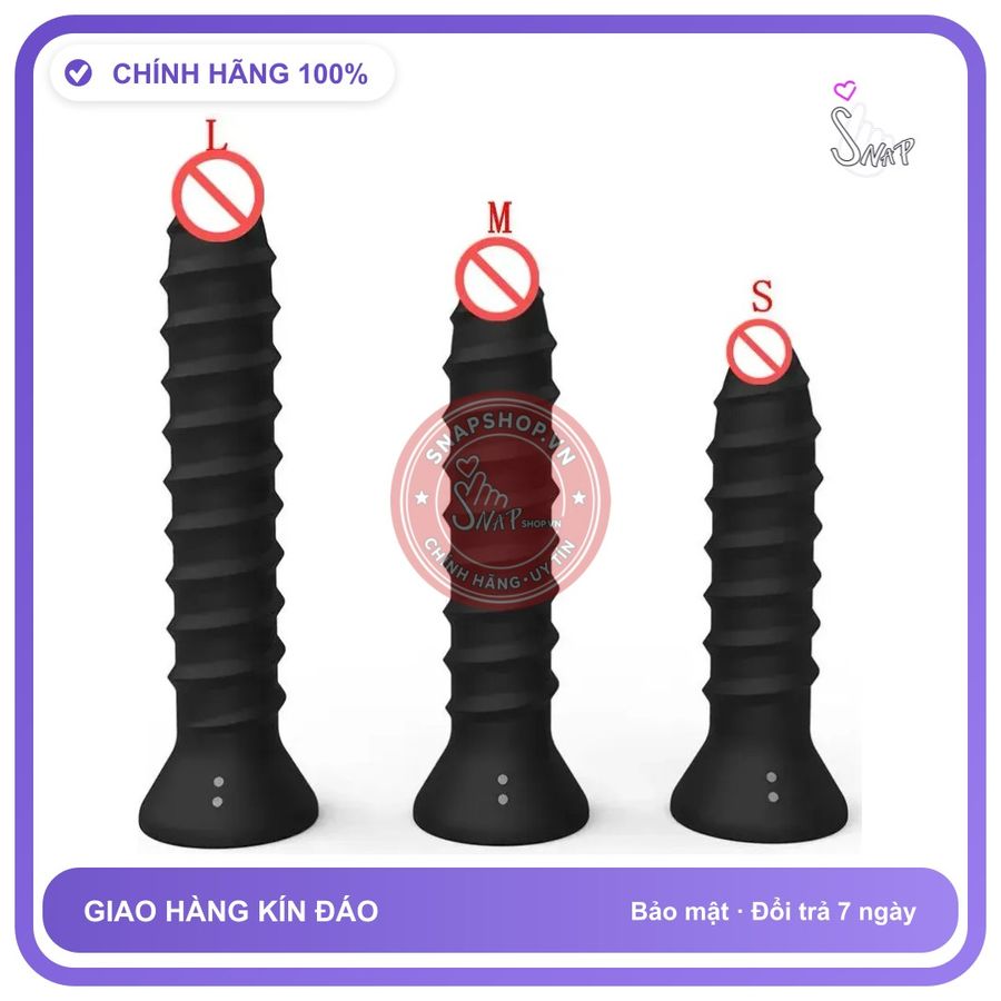 Dụng Cụ Kích Thích Hậu Môn Xoắn Rung Siêu Sướng chính hãng - 10 chế độ rung, sạc USB, chống nước - giao hàng che tên kín đáo