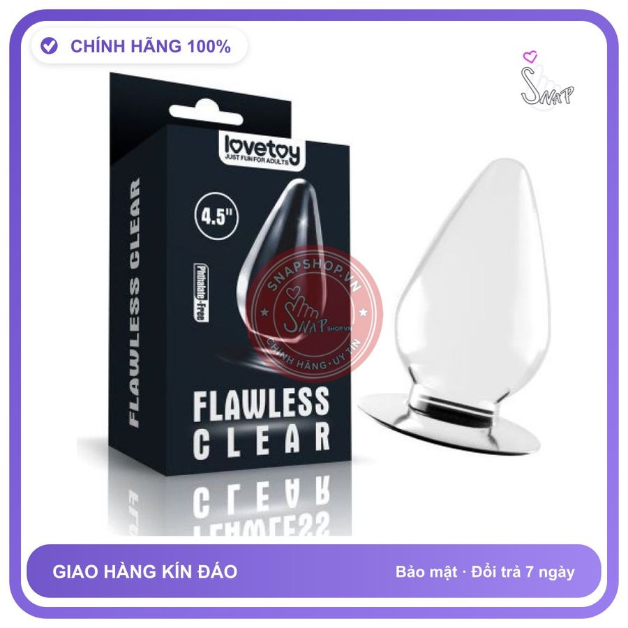 Phích Cắm Hậu Môn Lovetoy 6cm Trong Suốt chính hãng - chất liệu an toàn cho da, dễ vệ sinh, êm ái khi dùng - giao hàng che tên kín đáo