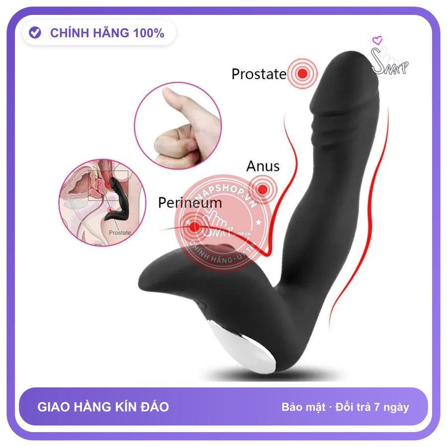 Máy Rung Kích Thích Hậu Môn Carlota Với 10 Chế Độ Rung chính hãng - 10 tốc độ rung, sạc USB, chất liệu an toàn cho da - giao hàng che tên kín đáo