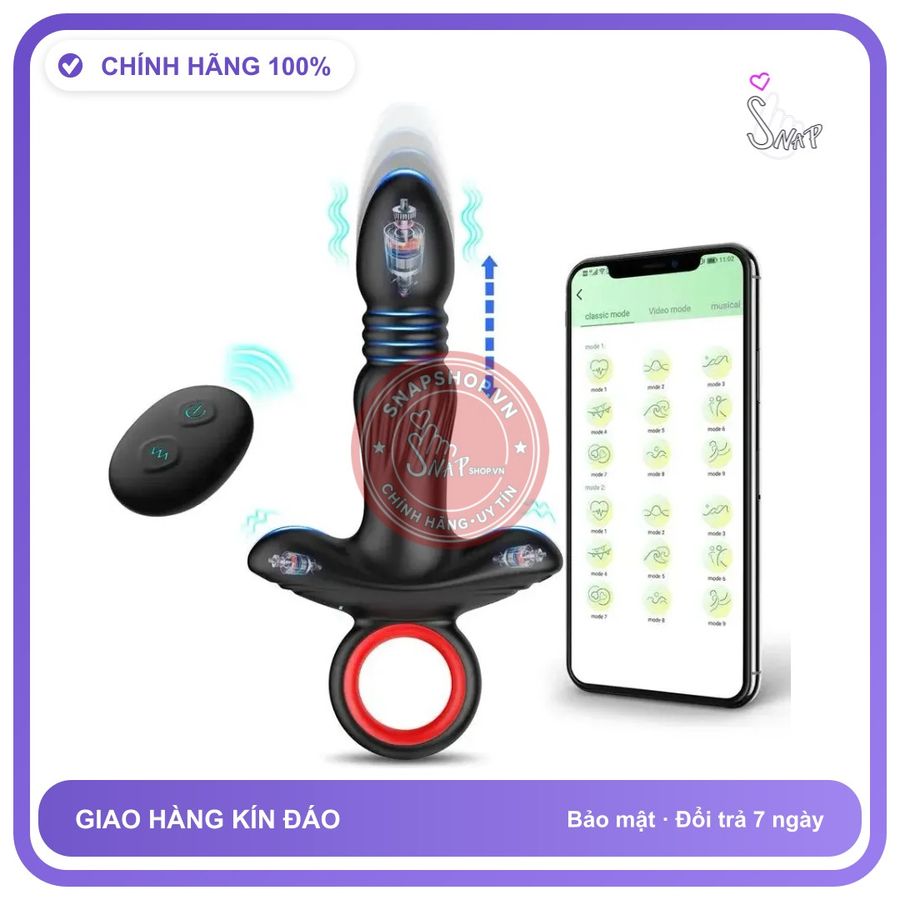 Máy Rung Hậu Môn Hgod Khám Phá Sự Thăng Hoa chính hãng - 9 chế độ rung, sạc USB, điều khiển qua app - giao hàng che tên kín đáo