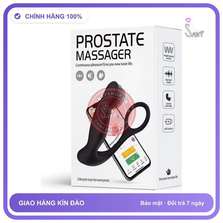 Máy Rung Hậu Môn Prostate Massager Khám Phá Cực Khoái chính hãng - sạc usb, điều khiển qua app, điều khiển từ xa - giao hàng che tên kín đáo