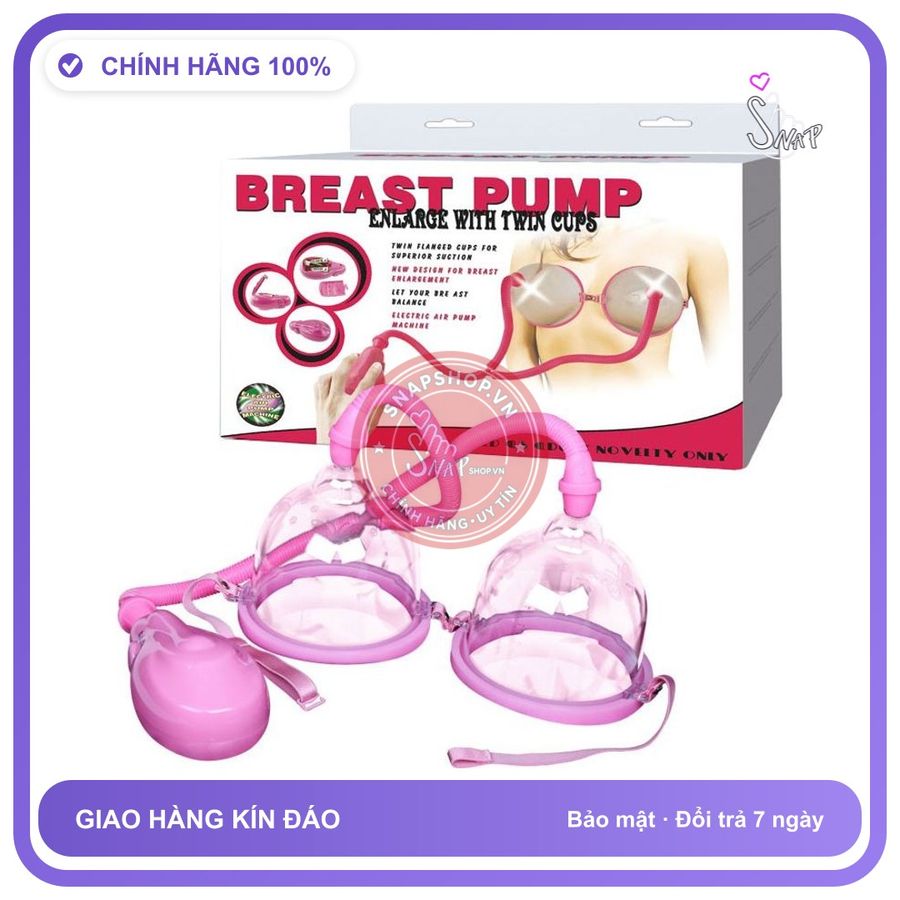 Máy Tập Breast Pump Làm To Vòng Một Cho Phái Nữ chính hãng - chất liệu an toàn cho da, dễ vệ sinh, êm ái khi dùng - giao hàng che tên kín đáo