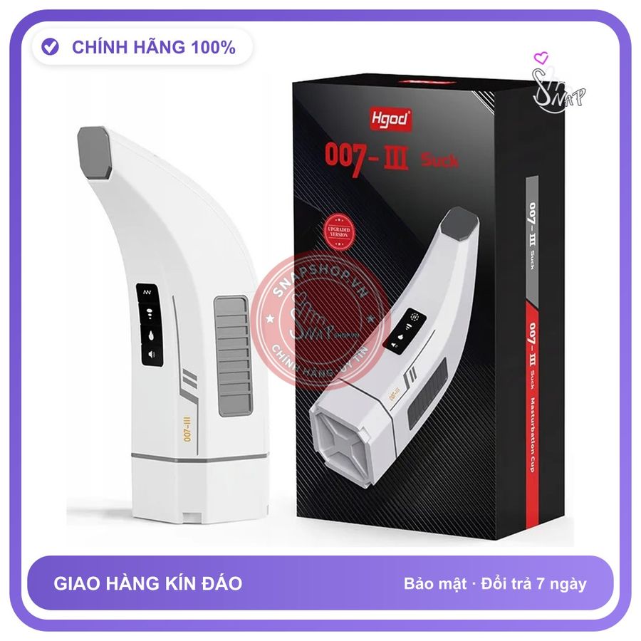 Máy Rung Hút Tự Động HGOD 007 Bảo Bối GOD 007 Bảo Bối Giúp Anh Em Lên Đỉnh chính hãng - 10 chế độ rung, rung nhấp chuyển động đẩy tới và lui tự động, có sưởi ấm - giao hàng che tên kín đáo