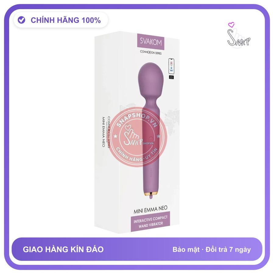 Chày Rung Svakom Mini Emma Neo Đồ Chơi Tình chính hãng - chất liệu an toàn cho da, dễ vệ sinh, êm ái khi dùng - giao hàng che tên kín đáo