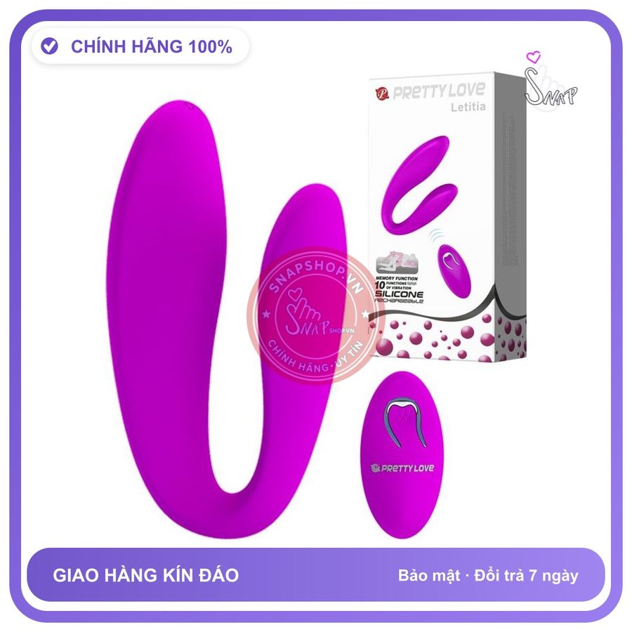 Trứng Rung Letitia - Thiết Kế Chữ C Rung chính hãng - 12 chế độ rung, silicone mềm mại, chất liệu an toàn cho da - giao hàng che tên kín đáo