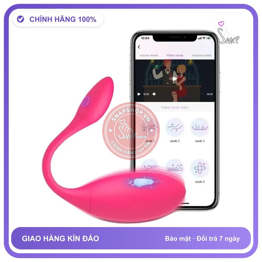 Trứng Rung Mignon 9 Chế Độ Rung và 3 chính hãng - sạc USB, điều khiển qua app, chống nước - giao hàng che tên kín đáo